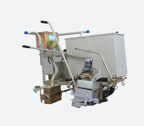Hand push scraping type two-component road marking machine