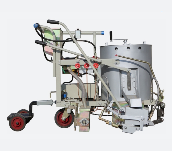 Electric assisted thermoplastic road marking machine